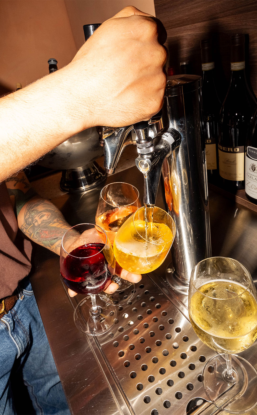 A selection of wines from the Chin Chin cellar